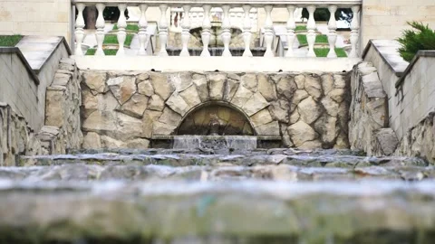 Flowing Water Over The Stone Stock Footage 247449911
