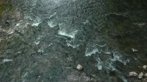 Flowing Water overhead.mp4 Stock Footage 12131426