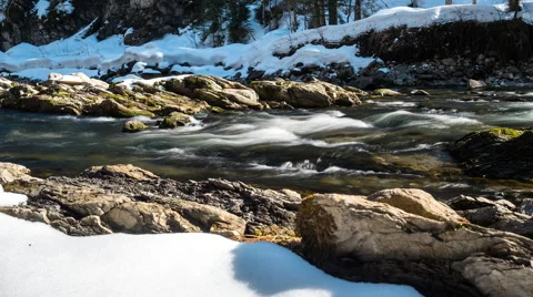 Flowing water in a river Video stock 62068372