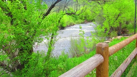 Flowing Water In River In Mountain Stock Footage 126604912