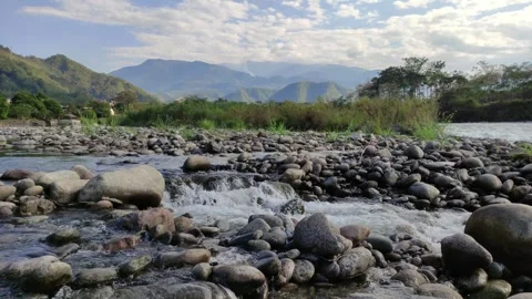 Flowing water at a river in Peru 動画素材 282217719