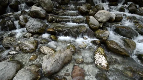 Flowing Water, rocks Stock Footage 47921367