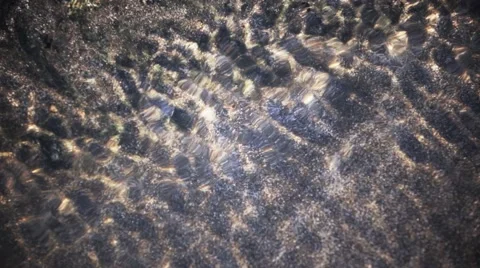 Flowing Water on Sand Stream Close Up Stock Footage 48871871