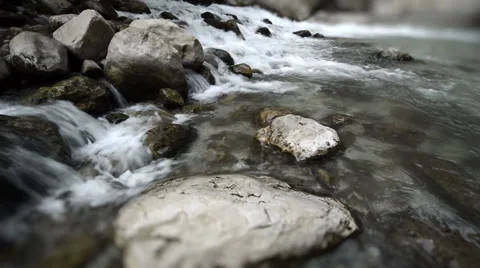 Flowing Water in slow motion Stock Footage 47922253