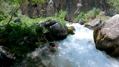 Flowing water. Slow-motion Stock Footage 202133794