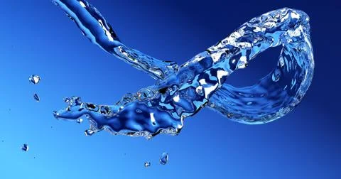 Flowing water stream Stock Illustration