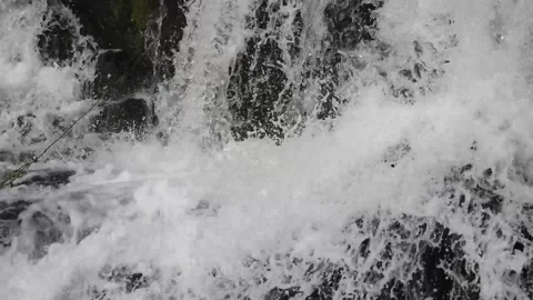 Flowing water of a waterfall located in Dhanbad named as Bhatinda fall Stock Footage 291601764
