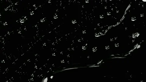 Flowing water on window glass Stock Footage 135296337