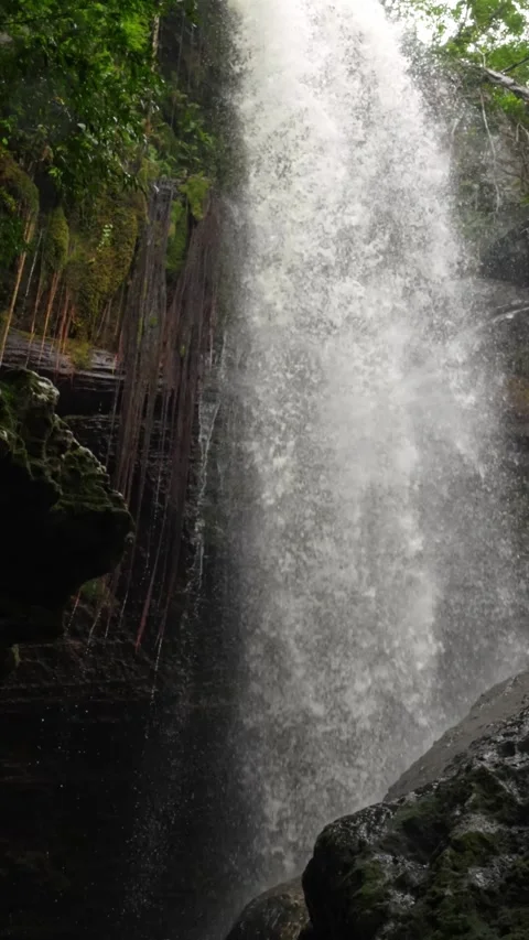 Flowing Waterfall Cascading Over Rocks in Guaviare Video stock 336521159