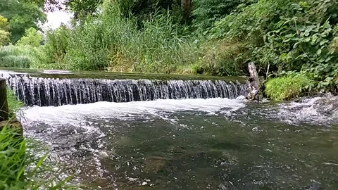 Flowing Waterfall slowmotion Stock Footage 246764149
