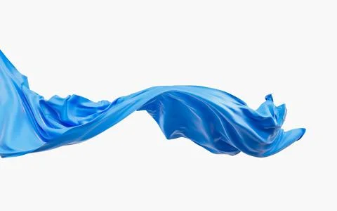 Flowing wave cloth, 3d rendering. Stock Illustration