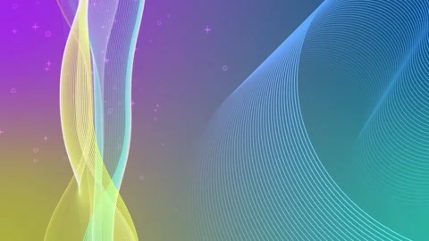 Flowing wave lines, Abstract background with flowing curved line waves, sof.. Stock Footage 346760502
