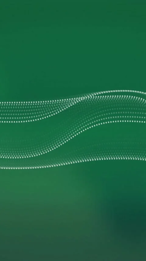Flowing wave lines animation over green background Stock Footage 341977015