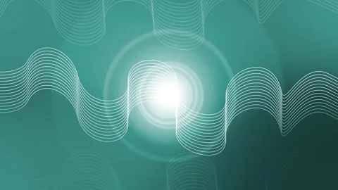 Flowing wave lines with central flare abstract background animation Stock-Footage 328420257