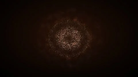 Flowing wave of luminous particles forming bloom sunset Vidéo 340055558