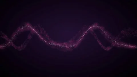 Flowing wave of luminous particles forming dualwave Stock Footage 340055719