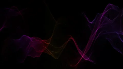 Flowing Wave Motion Abstract 4K Background Animation with Gradient Energy Stock-Footage 320207601