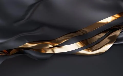 Flowing wave multilayer background, 3d rendering. Stock Illustration