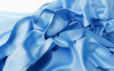Flowing wave multilayer background, 3d rendering. Stock Illustration
