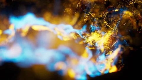 Flowing wave particles background, 3d rendering. Stock Footage 312983966