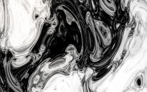 Flowing wave pattern, Chinese ink painting style, 3d rendering. イラスト素材