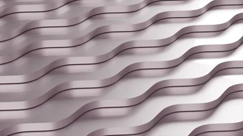 Flowing wave patterns in sleek, glossy material creating dynamic visual effects Stock Footage 321008282