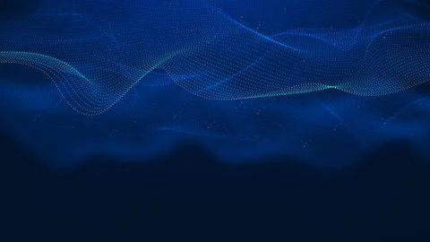 Flowing wave patterns transmitting data through network connections, repres.. Stock Illustration