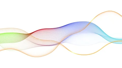 Flowing wave ribbons line background animation, Abstract flowing wave lines.. Stock-Footage 328420304