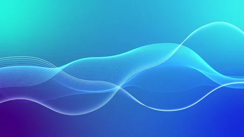 Flowing wave ribbons line background animation, Abstract flowing wave lines.. Video stock 328420327