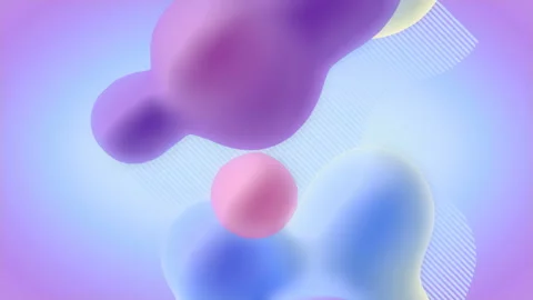 Flowing wave shape in trendy style pink background 3d render loop animation 4K Stock Footage 147598675