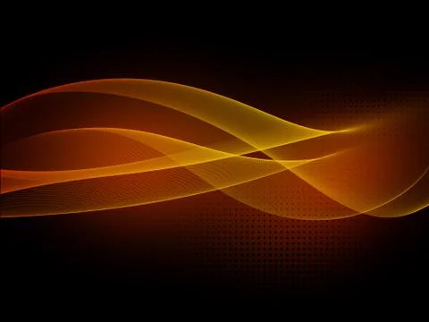 Flowing Wave Technology Digital Cyber Background Illustrazione stock