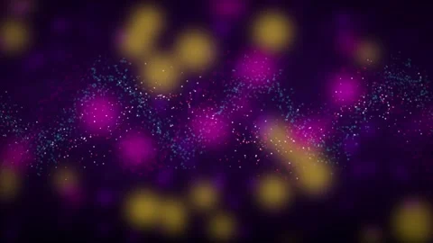 A flowing wave of tiny digital particles moves in a seamless loop Stock Footage 342861802