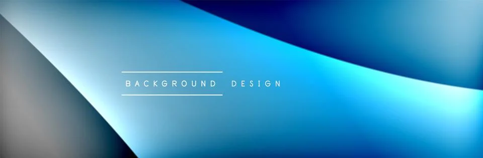 Flowing waves with 3d shadow effects and fluid gradients. Dynamic trendy Stock Illustration