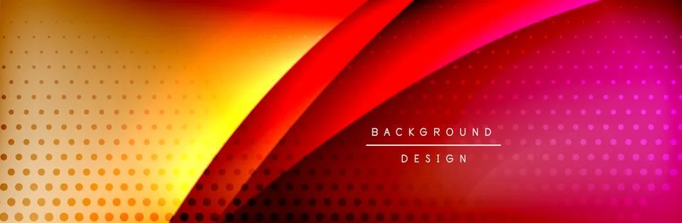 Flowing waves with 3d shadow effects and fluid gradients. Dynamic trendy Stock Illustration
