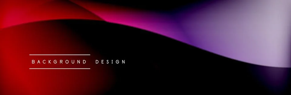 Flowing waves with 3d shadow effects and fluid gradients. Dynamic trendy Stock Illustration
