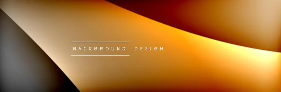 Flowing waves with 3d shadow effects and fluid gradients. Dynamic trendy イラスト素材