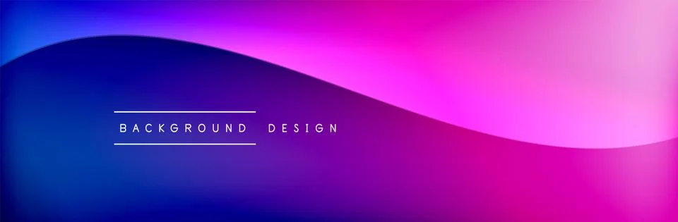 Flowing waves with 3d shadow effects and fluid gradients. Dynamic trendy Stock Illustration
