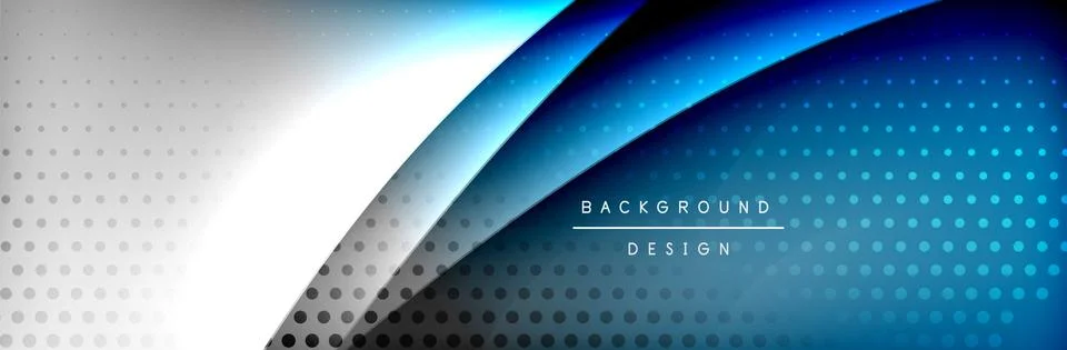Flowing waves with 3d shadow effects and fluid gradients. Dynamic trendy イラスト素材