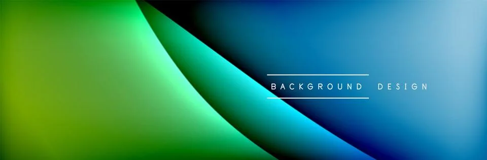 Flowing waves with 3d shadow effects and fluid gradients. Dynamic trendy イラスト素材