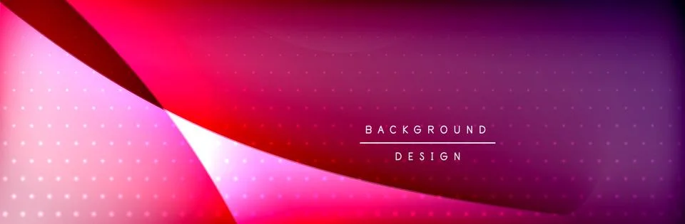 Flowing waves with 3d shadow effects and fluid gradients. Dynamic trendy イラスト素材