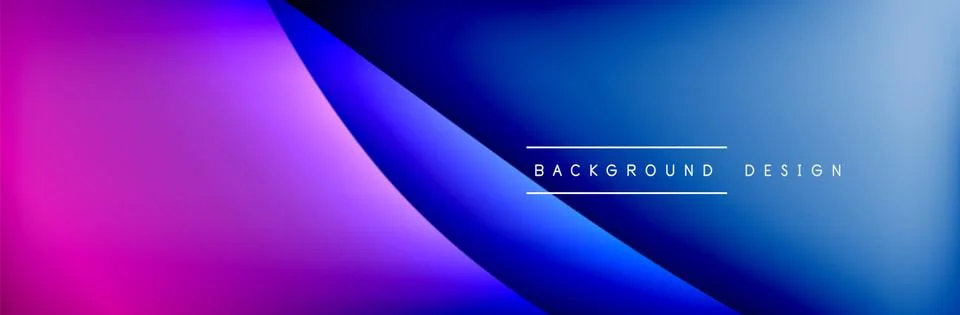 Flowing waves with 3d shadow effects and fluid gradients. Dynamic trendy イラスト素材