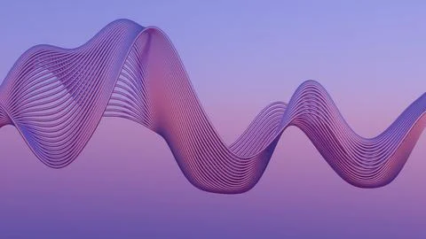 Flowing Waves: Abstract Gradient Curves Stock Illustration