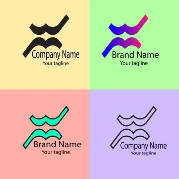 The Flowing Waves: Fluid Movement and Simple Symbolism logo Stock Illustration