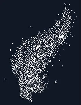 Flowing white dotted particles flame Stock Illustration
