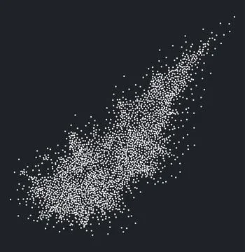 Flowing white dotted particles flame Illustrazione stock
