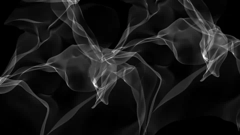 Flowing white smoke-like patterns on a dark background with the MicrostockPlus Stock Footage 282845456