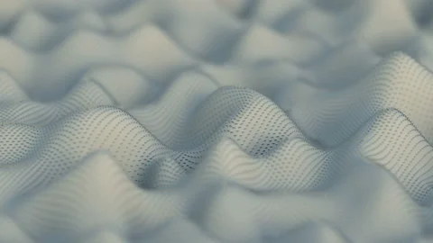 Flowing white surface 3D render seamless loop animation Stock Footage 129671677