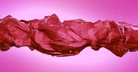 Flowing Wireframe Mesh Abstract Background Image Illustrazione stock