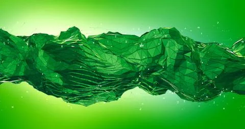 Flowing Wireframe Mesh Abstract Background Image Stock-Illustration