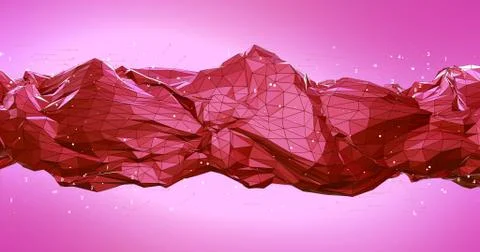 Flowing Wireframe Mesh Abstract Background Image 스톡 일러스트